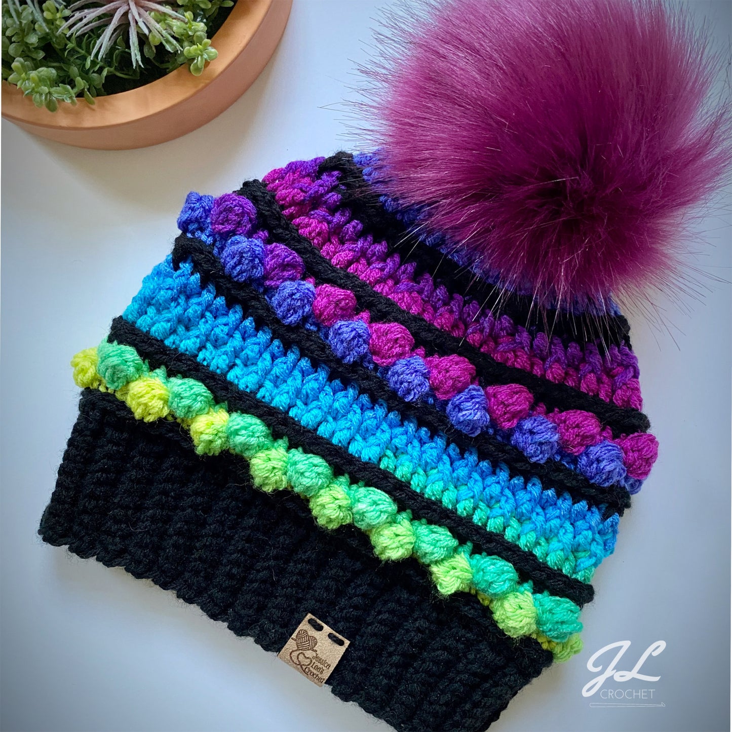 New Hampshire Cabin Beanie Crochet Pattern