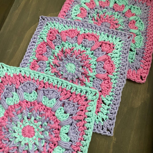 Pretty Little Things Motif Granny Square Crochet Pattern