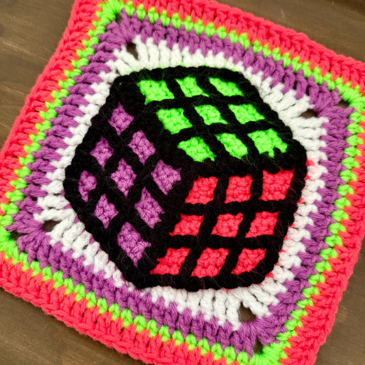 Electric Color Square Crochet Pattern