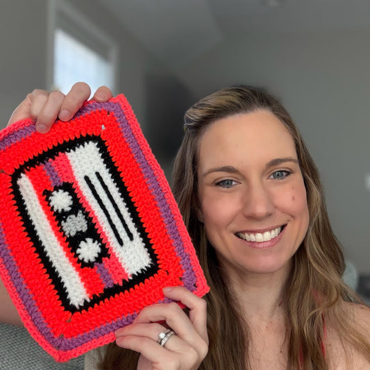 Mega Mix Tape Crochet Granny Square Pattern