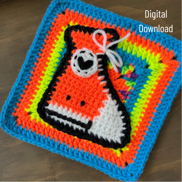 Kickin' It Old School Crochet Granny Square Pattern | Digital Download | PDF