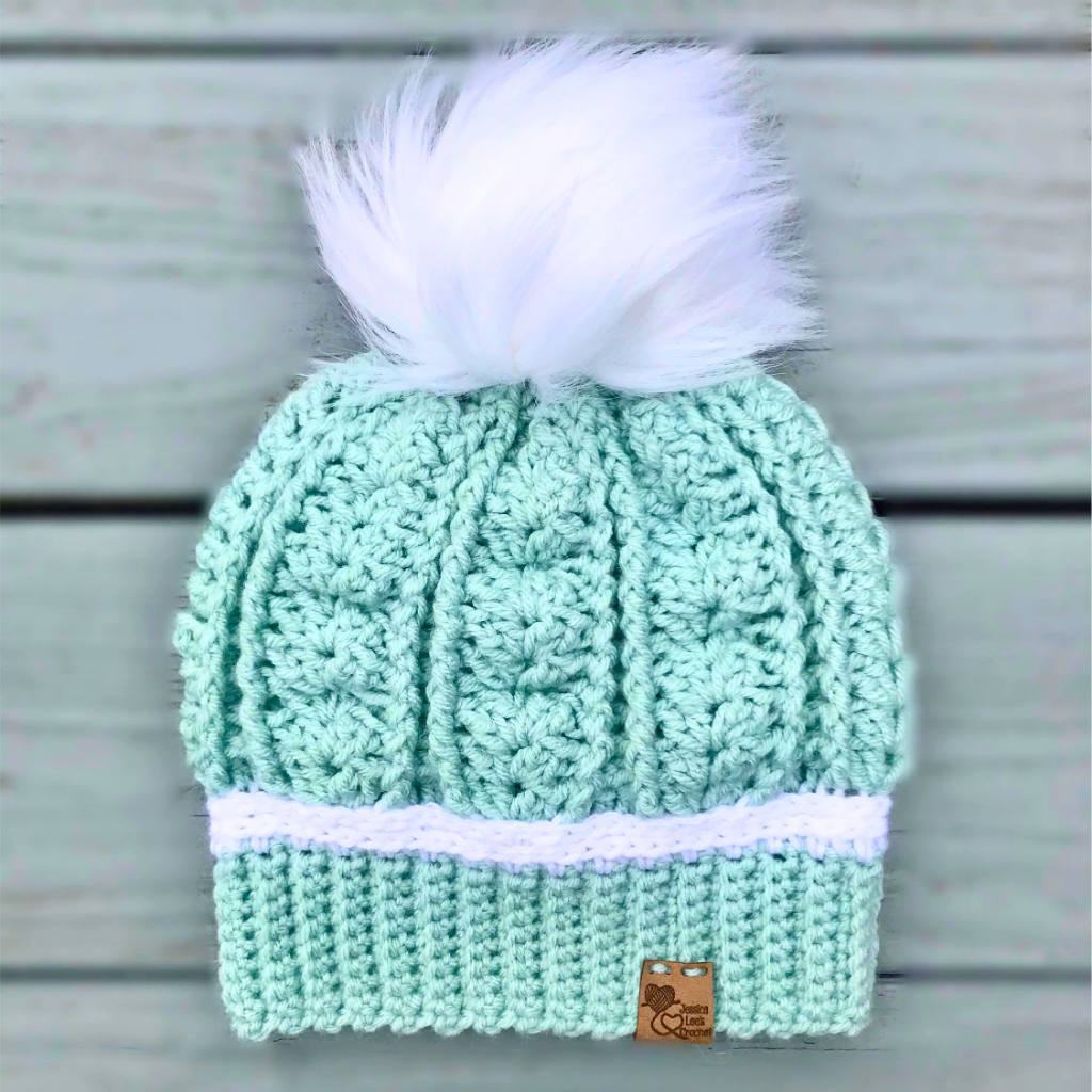 Winter's Frost Beanie Crochet Pattern