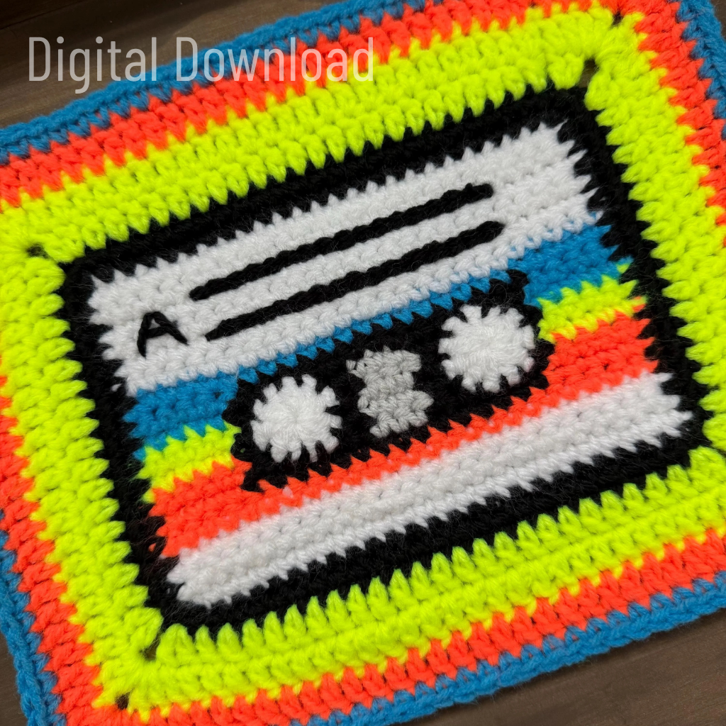 Mega Mix Tape Crochet Granny Square Pattern