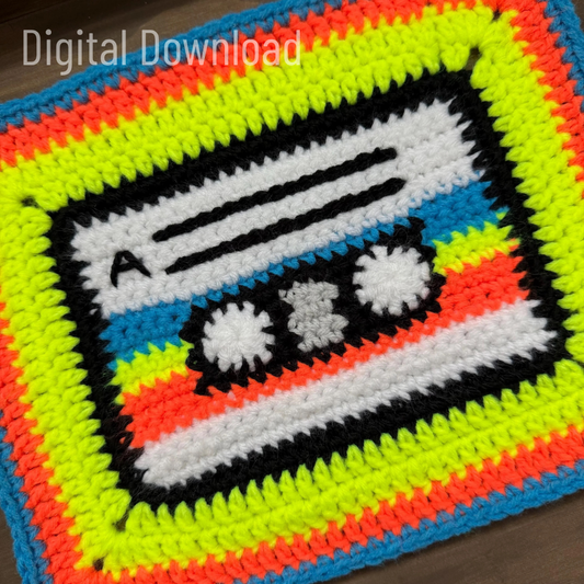 Mega Mix Tape Crochet Granny Square Pattern