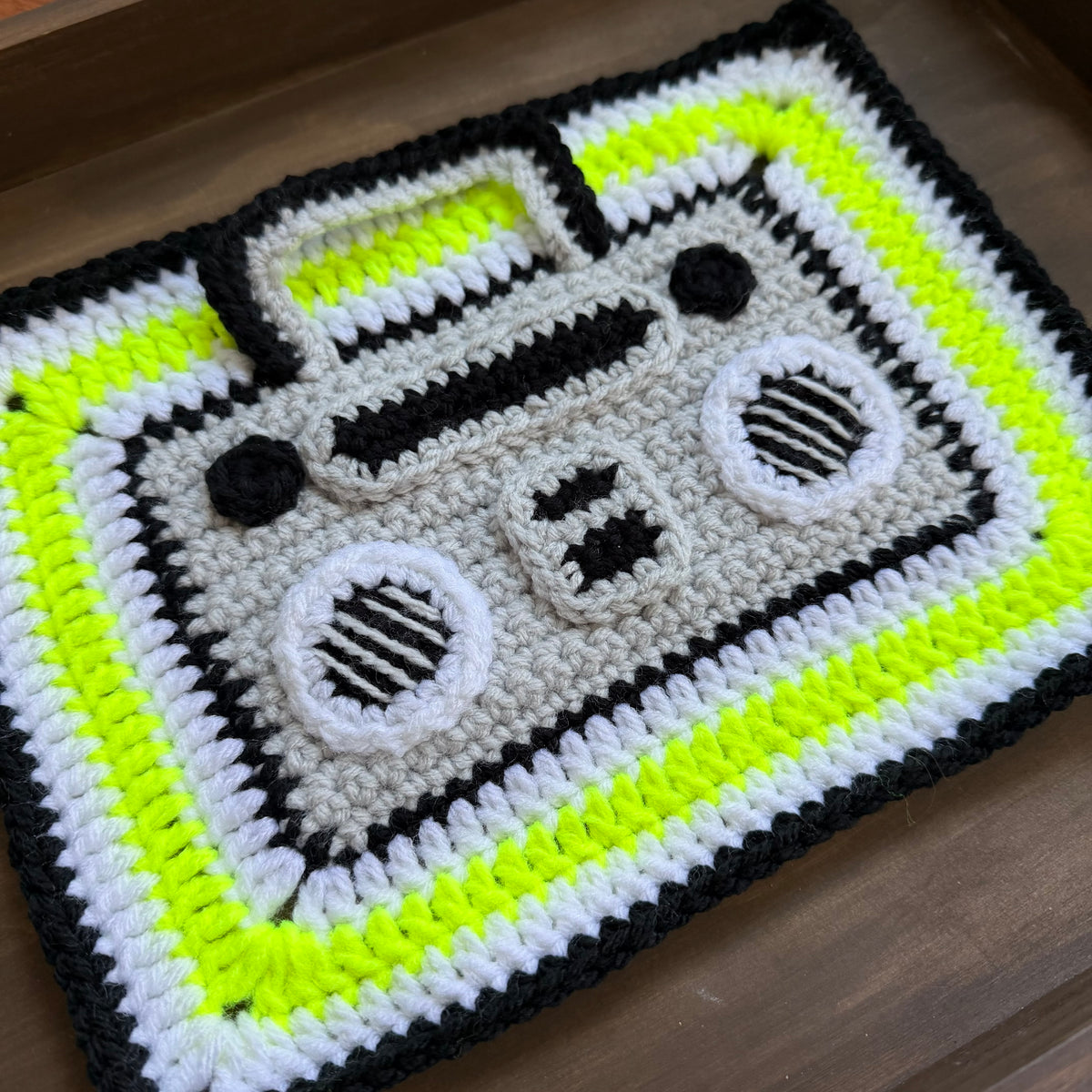 Press Play! Boombox Crochet Granny Square Pattern | Digital Download | PDF