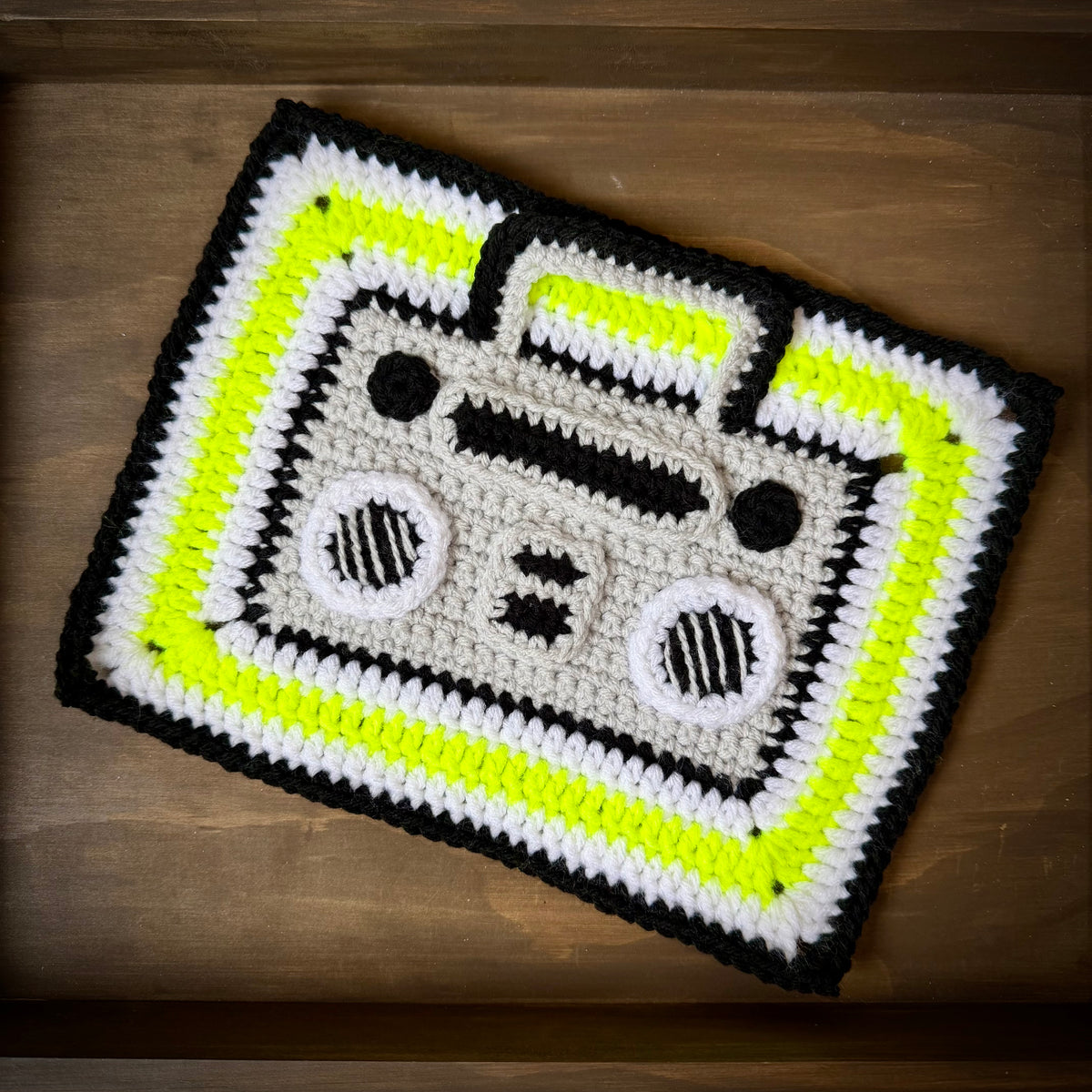 Press Play! Boombox Crochet Granny Square Pattern | Digital Download | PDF