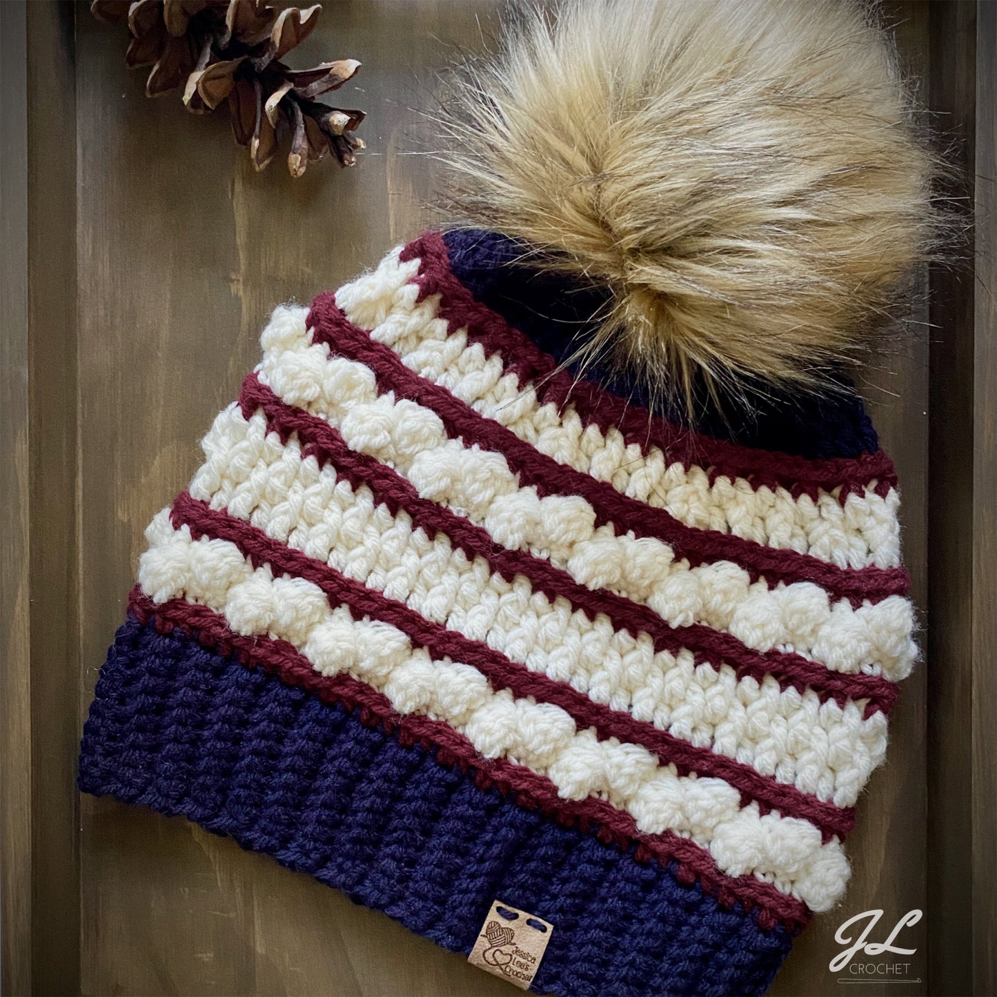 New Hampshire Cabin Beanie Crochet Pattern