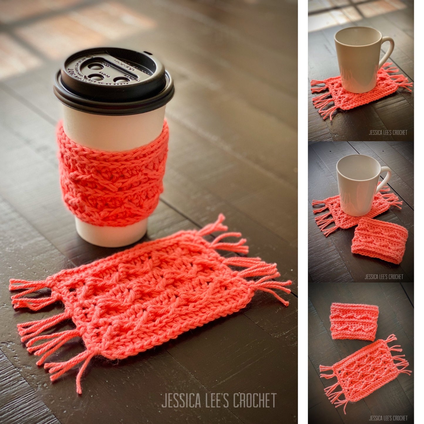 On-the-Fly Cup Cozy & Mug Rug Crochet Pattern