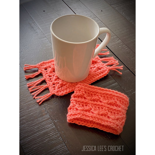 On-the-Fly Cup Cozy & Mug Rug Crochet Pattern