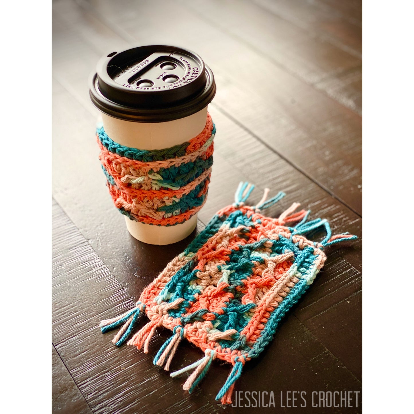 On-the-Fly Cup Cozy & Mug Rug Crochet Pattern