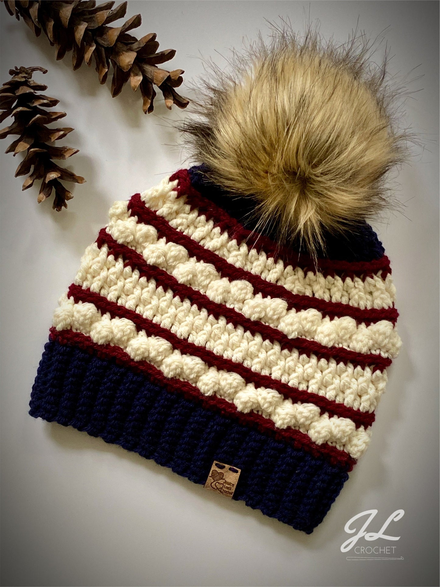 New Hampshire Cabin Beanie Crochet Pattern