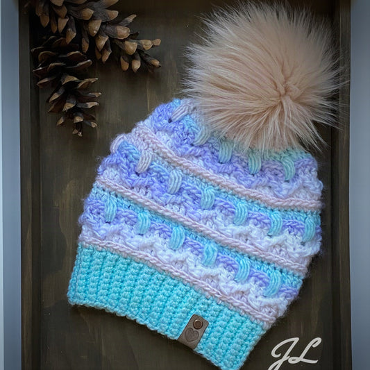 White Mountain Beanie Crochet Pattern