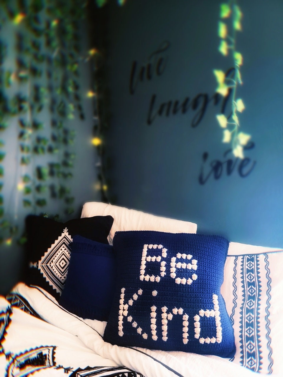 Be Kind Pillow Cover Crochet Pattern