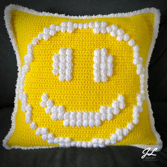 Smile Pillow Cover Crochet Pattern