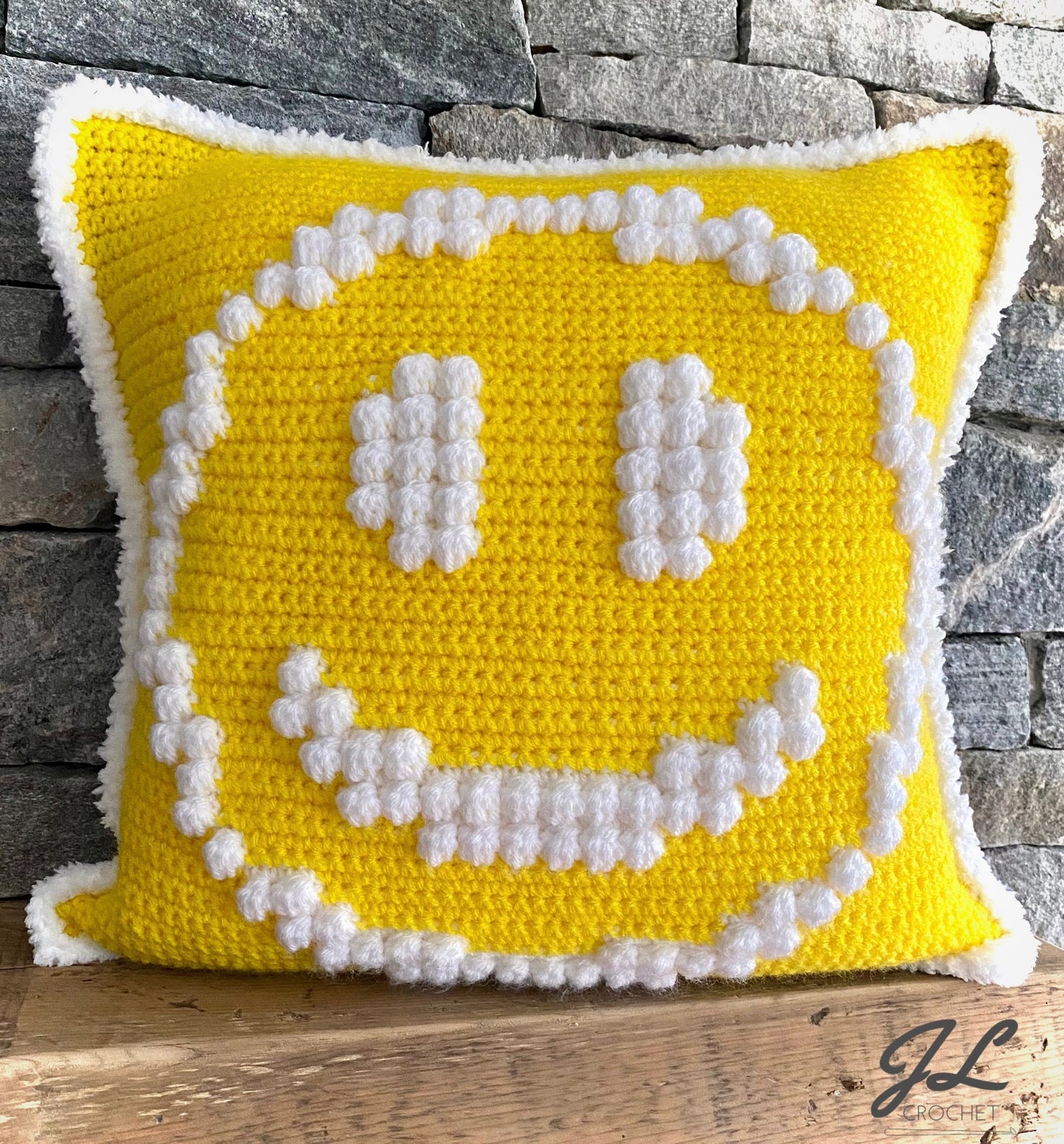 Smile Pillow Cover Crochet Pattern
