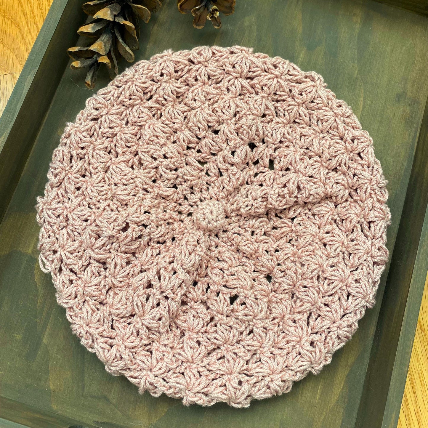 Spring Lily Beret Crochet Hat Pattern