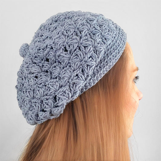 Spring Lily Beret Crochet Hat Pattern