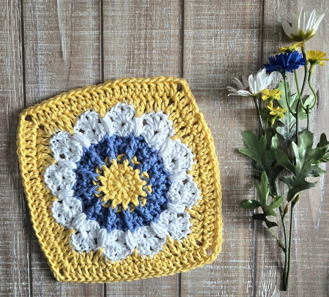 Pretty Little Things Motif Granny Square Crochet Pattern