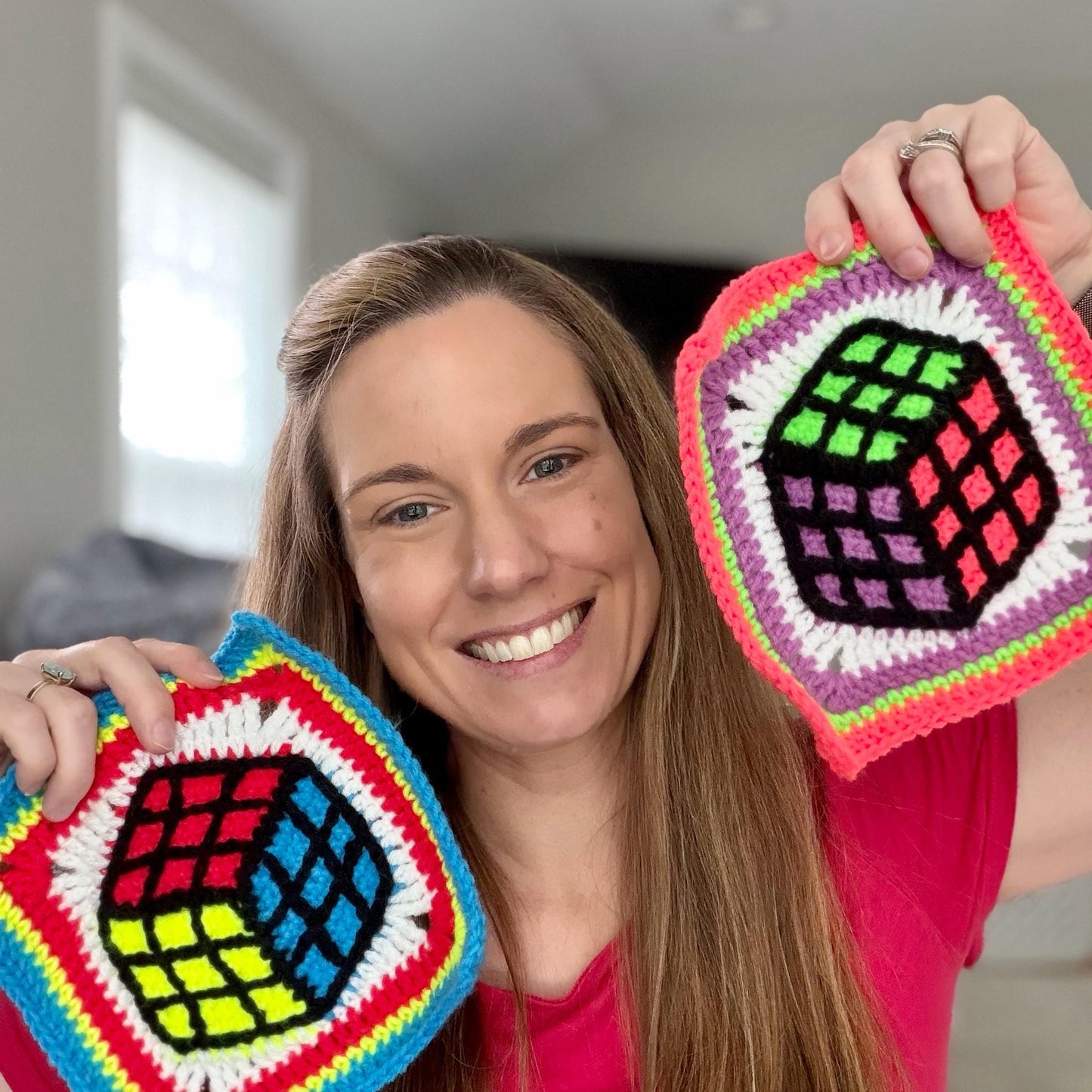 Electric Color Square Crochet Pattern