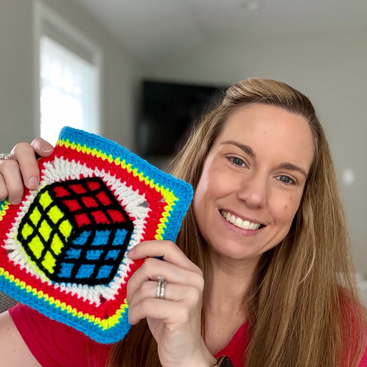 Electric Color Square Crochet Pattern