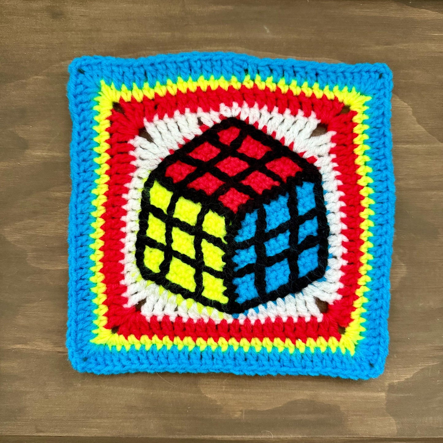 Electric Color Square Crochet Pattern