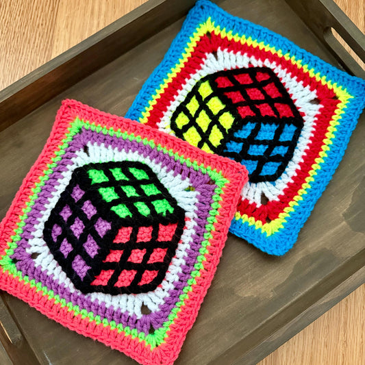 Electric Color Square Crochet Pattern