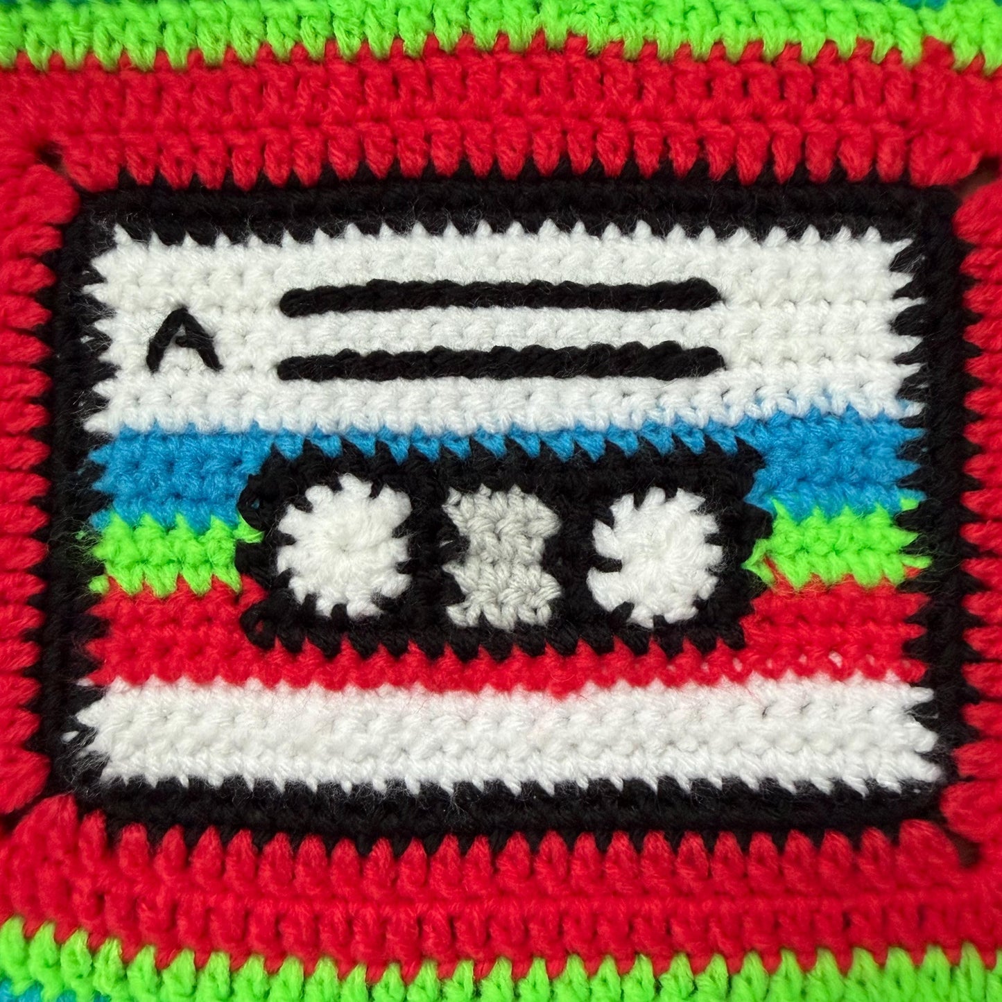Mega Mix Tape Crochet Granny Square Pattern