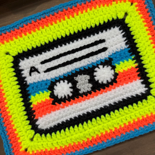 Mega Mix Tape Crochet Granny Square Pattern